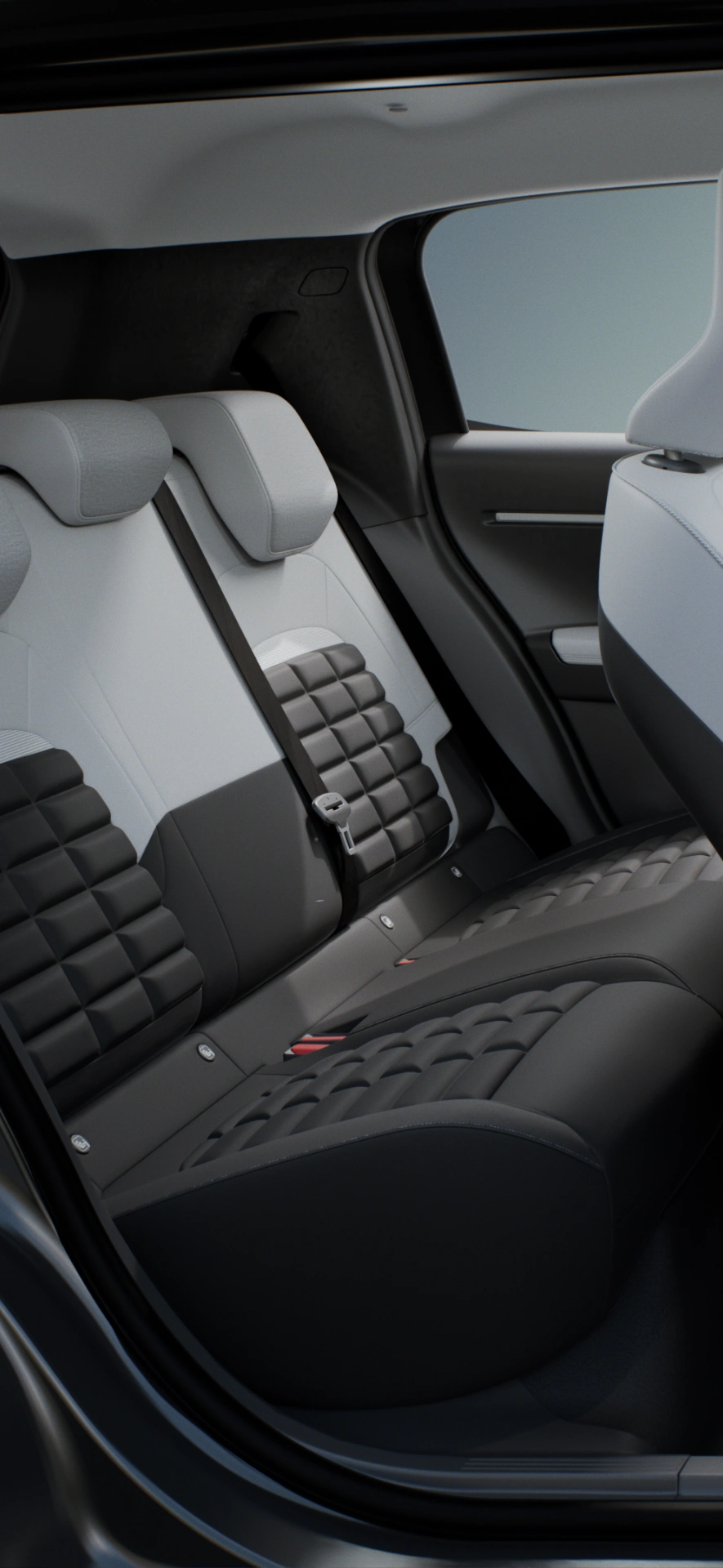 Side interior view of Citroën ë‑C3 electric city car showcasing spacious seating for comfortable, practical and affordable everyday mobility.