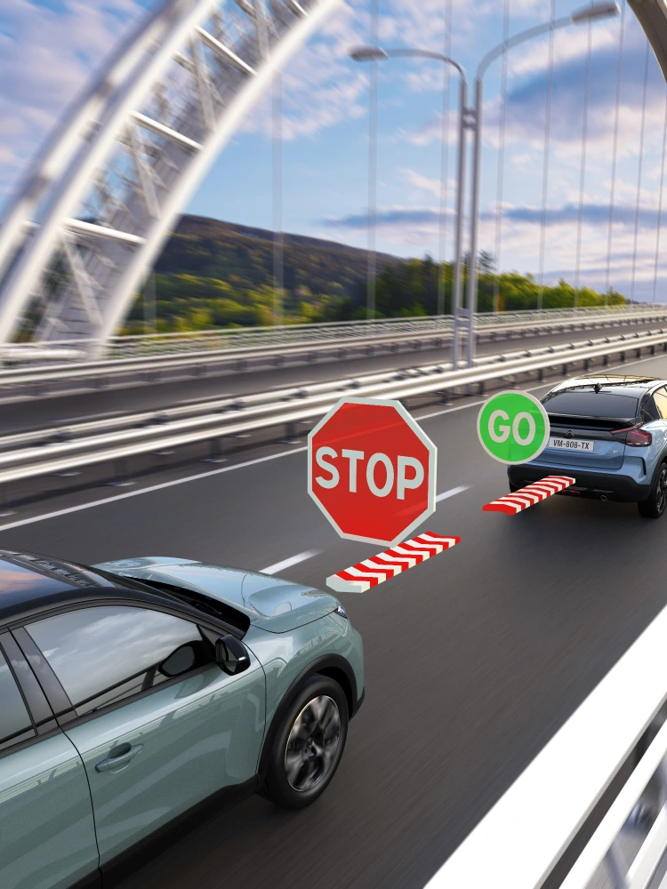 Side view C4 with Adaptive Cruise Control Stop & Go highlighting safety, technology and comfort for a premium safer drive