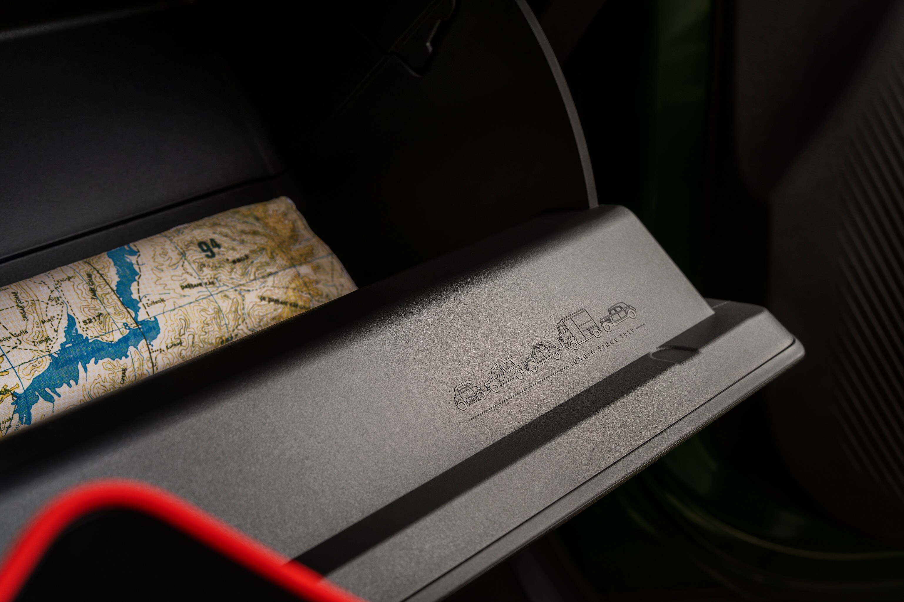 Close‑up interior view of Citroën C3 Aircross SUV showing practical dashboard storage space for versatile, convenient and affordable mobility.
